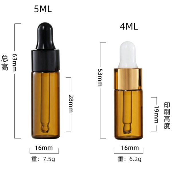 Mini Clear Dropper Glass Vials Essential Oil Bottles - Image 6