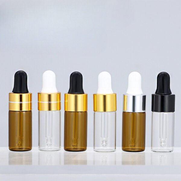 Mini Clear Dropper Glass Vials Essential Oil Bottles - Image 2