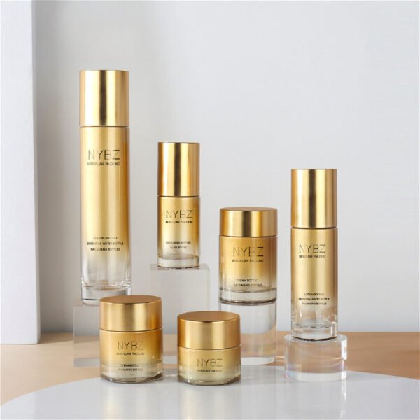 OEM/ODM Cosmetic Container Packaging Set Custom logo Empty Pump Bottle and Jar