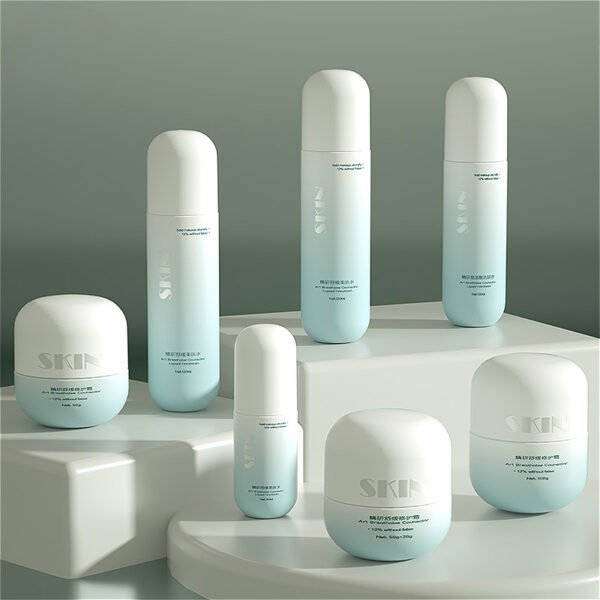 Skincare Packaging Cosmetic Glass Lotion Serum Pump Bottle Face Cream Jar