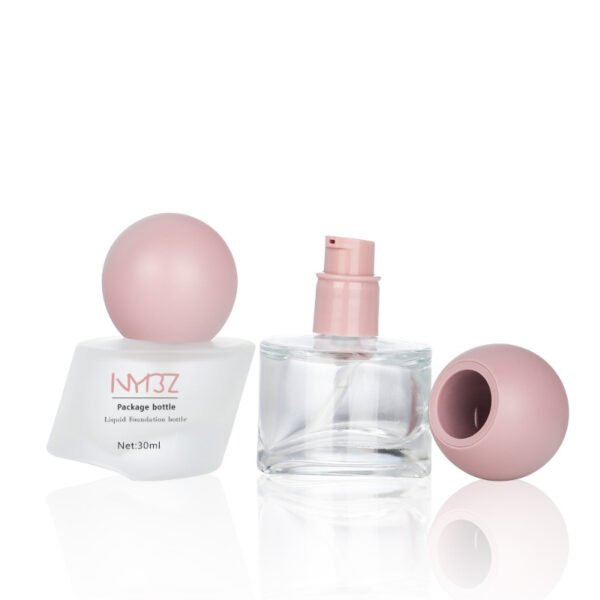 30ml 1oz empty frosted foundation glass bottle packaging - Image 5