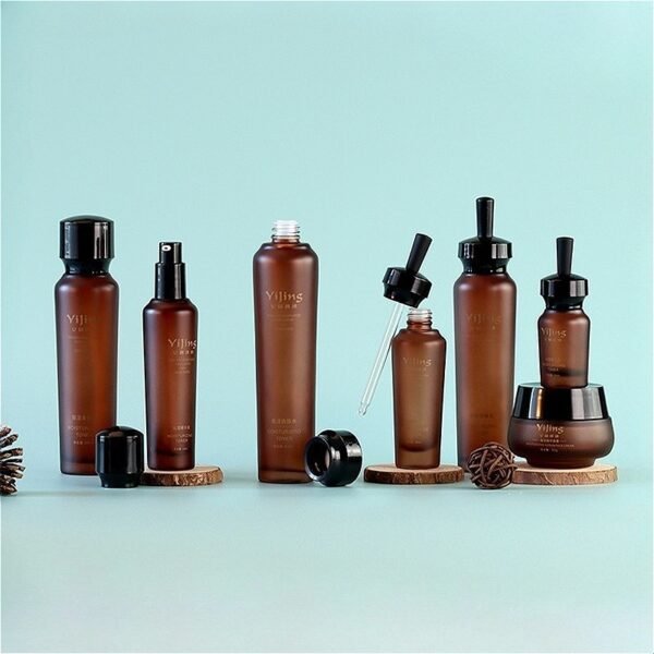 Luxury Glass Containers for Skincare Cream Jars Essence Bottles