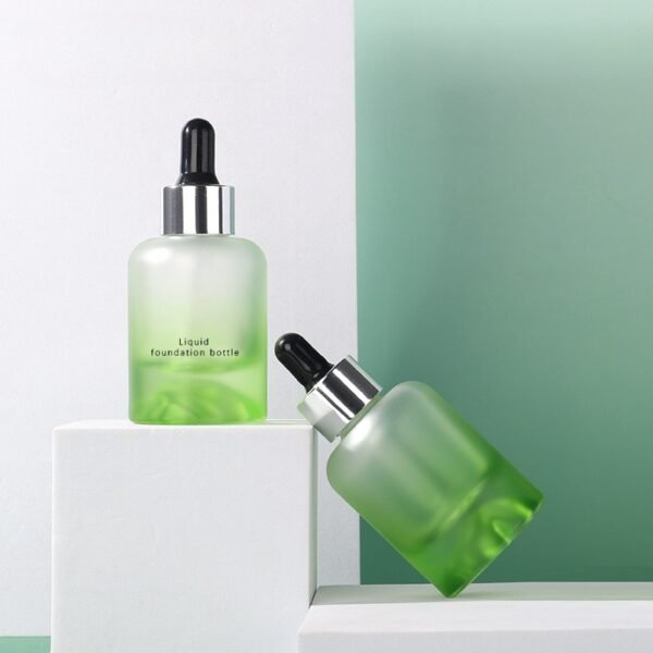 Empty 30ml 1 oz glass dropper bottle frosted serum essence bottle