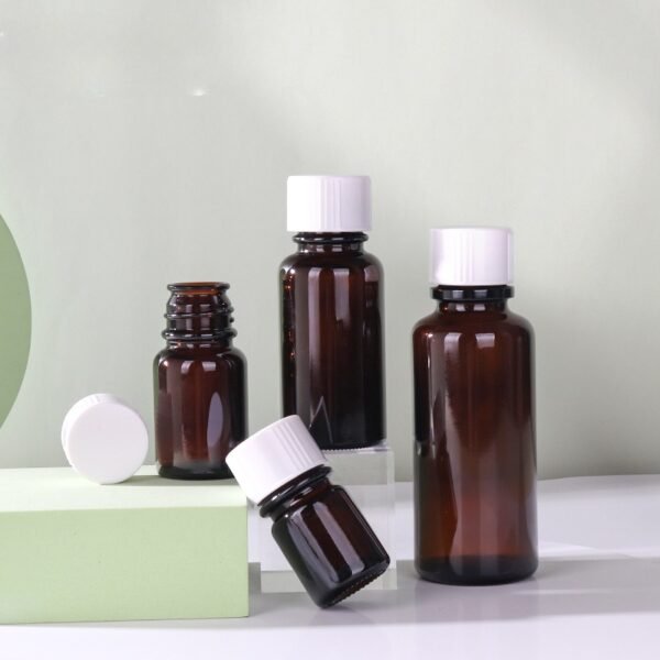 amber large mouth light-proof essential oil refill bottle