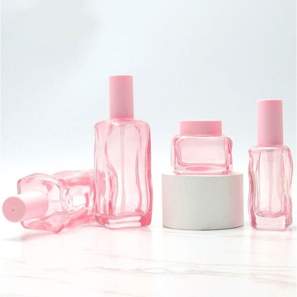 Elegant Pink Square Cosmetic Packaging Empty Cream Container - Image 2