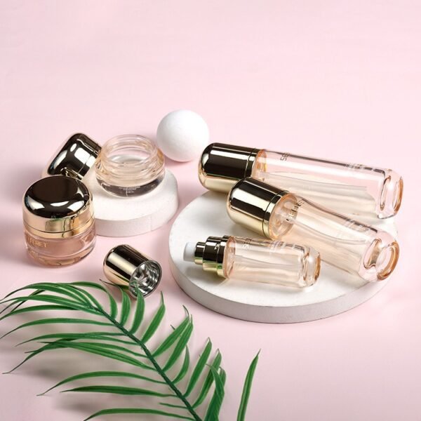 Empty Clear Lotion Pump Bottle 40ml 100ml 120ml Serum Bottle 30g 50g Glass Cream Jar - Image 4
