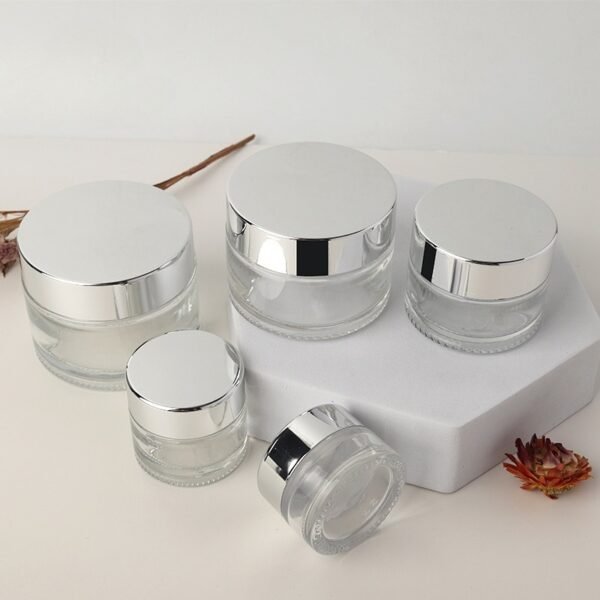 Premium Glass Cream Jars for Luxury Face Eye Cream Packaging - Image 2