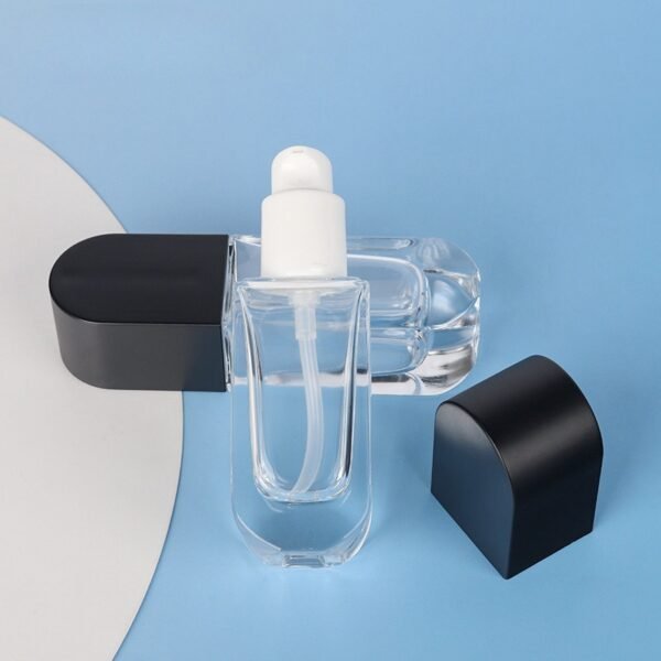 New Clear 30ml Glass Bottle Press Pump Foundation Cosmetic Packaging - Image 3