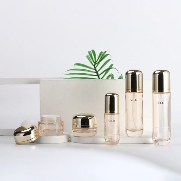 Empty Clear Lotion Pump Bottle 40ml 100ml 120ml Serum Bottle 30g 50g Glass Cream Jar - Image 2