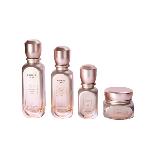 Luxury Empty Glass Cosmetic Containers 120ml Pump Bottle Cream Jar - Image 3