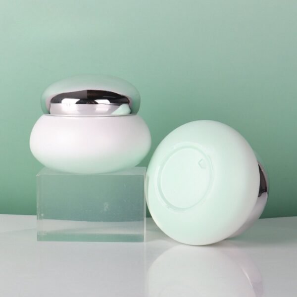 Cream Jar 100ml Glass Cosmetic Jars With Silver Lid