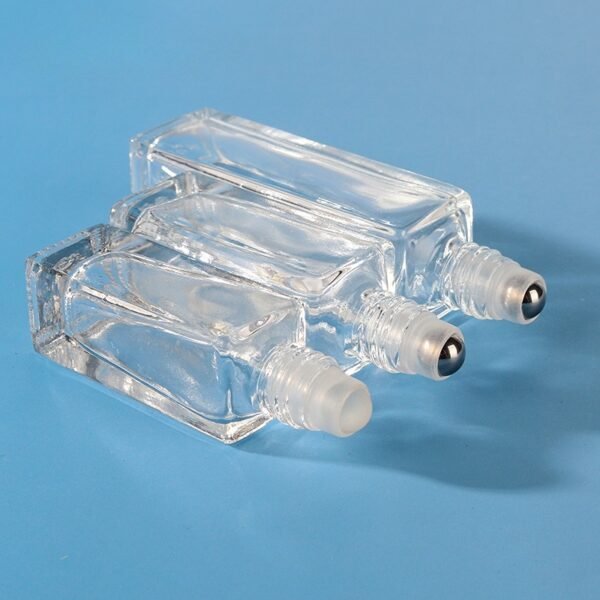 5ml10ml 20ml Empty Square Clear Glass Bottles with Roller - Image 3