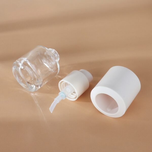 OEM 20ml Clear Glass Bottle with Pump Cosmetic Packaging - Image 4