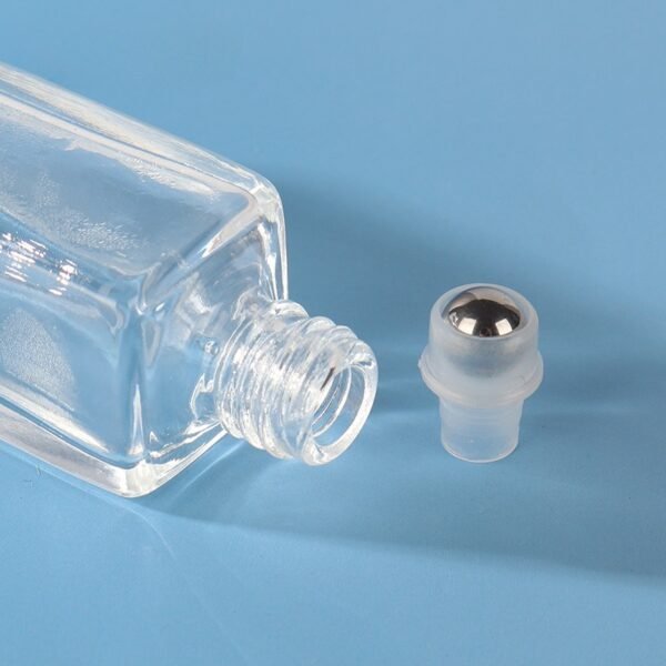 5ml10ml 20ml Empty Square Clear Glass Bottles with Roller - Image 4