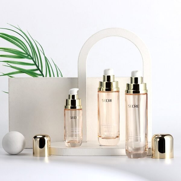Empty Clear Lotion Pump Bottle 40ml 100ml 120ml Serum Bottle 30g 50g Glass Cream Jar - Image 3