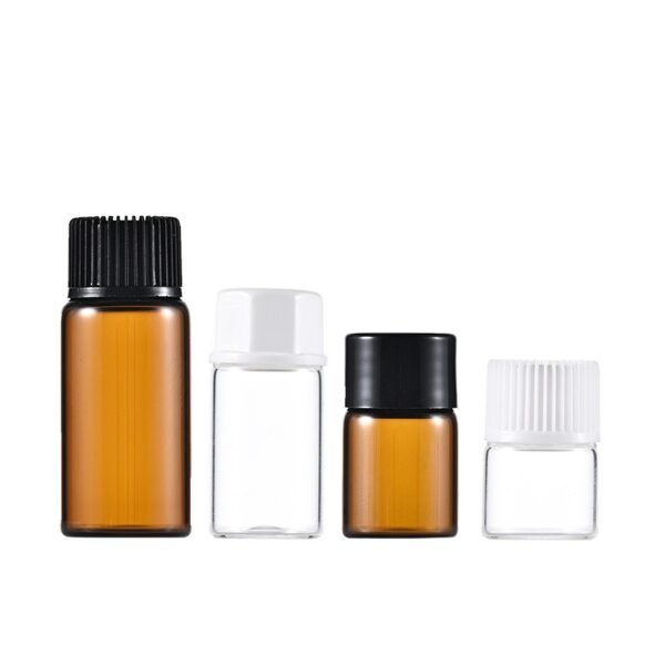 Amber Essential Oil Glass Bottles with Black Caps 1ml 2ml 3ml 5ml - Image 5