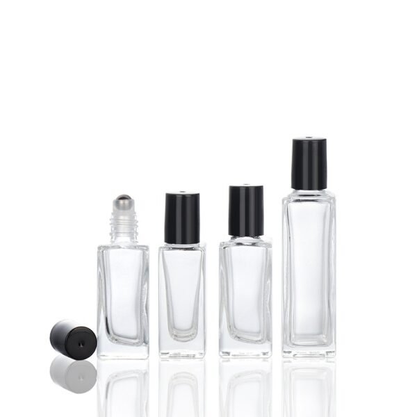 5ml10ml 20ml Empty Square Clear Glass Bottles with Roller - Image 5