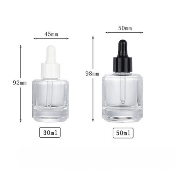 30ml 50ml Clear Glass Dropper Bottle Thick Bottom Serum Bottle - Image 5