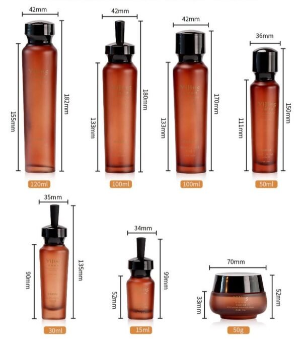 Luxury Glass Containers for Skincare Cream Jars Essence Bottles - Image 5