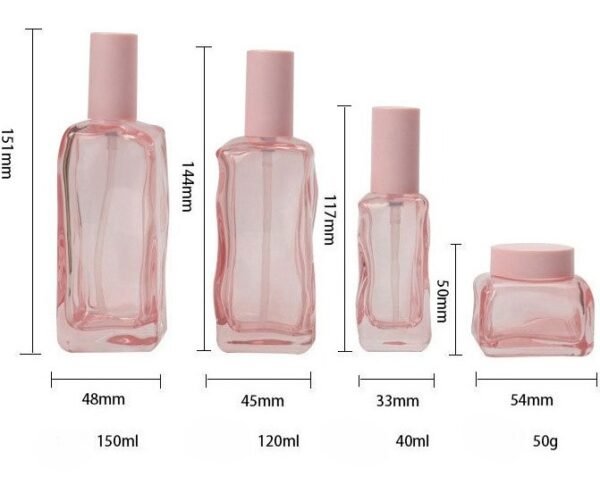 Elegant Pink Square Cosmetic Packaging Empty Cream Container - Image 5
