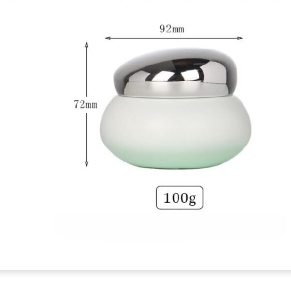 Cream Jar 100ml Glass Cosmetic Jars With Silver Lid - Image 6