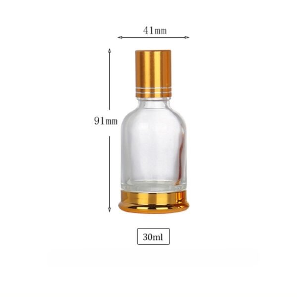 30ml Elegant Light Orange Glass Bottles with Roller - Image 6