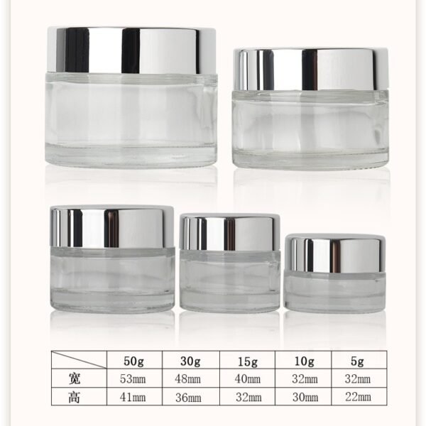 Premium Glass Cream Jars for Luxury Face Eye Cream Packaging - Image 6