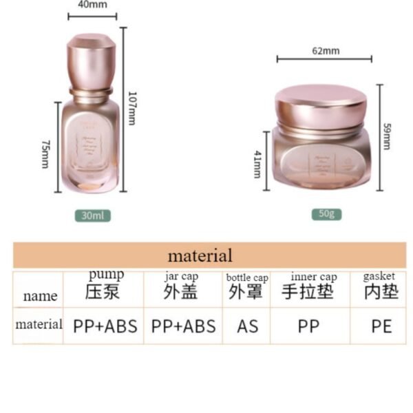 Luxury Empty Glass Cosmetic Containers 120ml Pump Bottle Cream Jar - Image 7