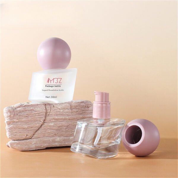30ml 1oz empty frosted foundation glass bottle packaging