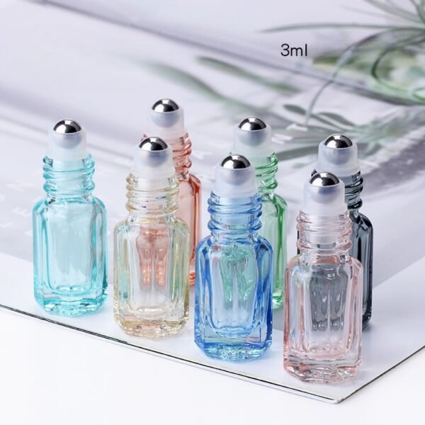 Premium 3ml Glass Roller Bottles with Steel Ball for Essential Oils