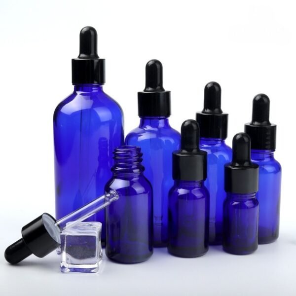 wholesale blue Glass Dropper Bottle 5ml 10ml 30ml 100ml - Image 2