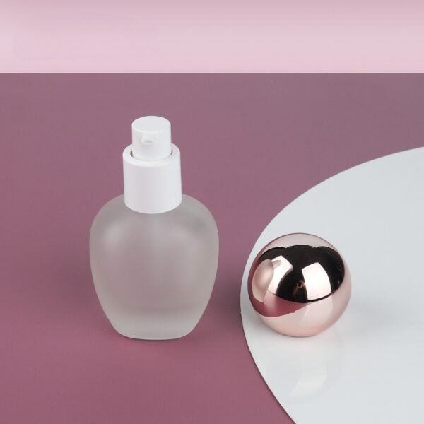 Empty Ball Cap 30ml Pump Bottle Frosted Cosmetic Packaging - Image 2