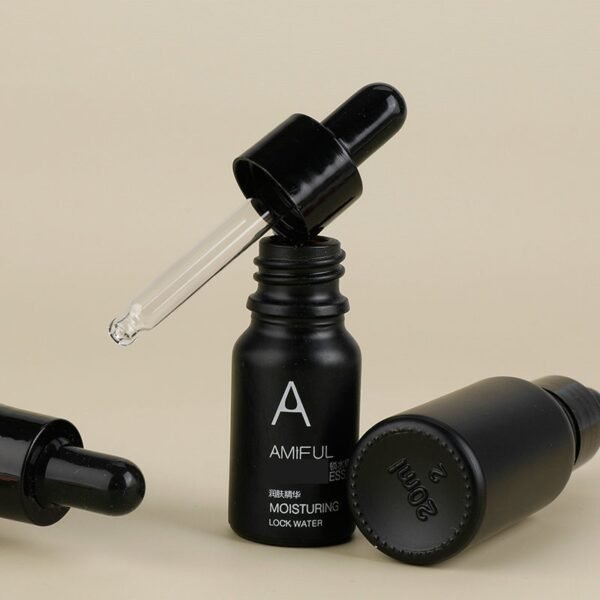 Luxury Empty 5ml Black Matte Dropper Bottle Essencial Oil Bottles - Image 2