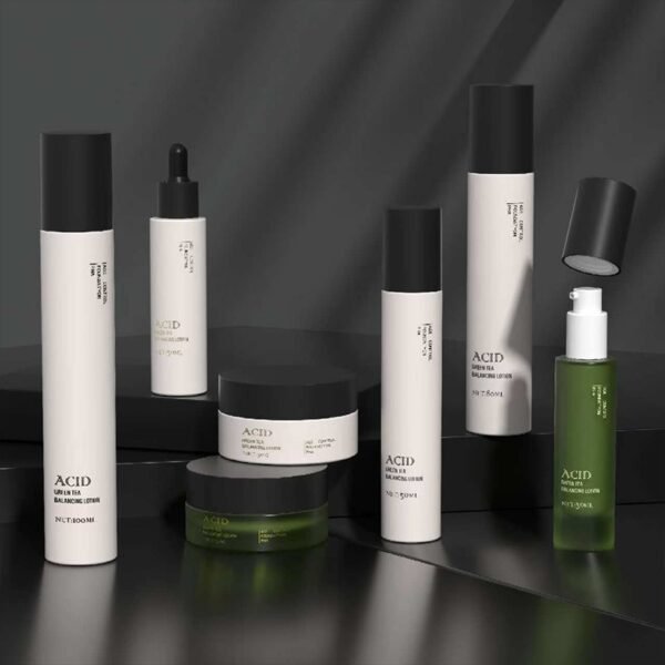 Customize Pump Lotion Glass Bottle Cylinder Cream Jar - Image 2