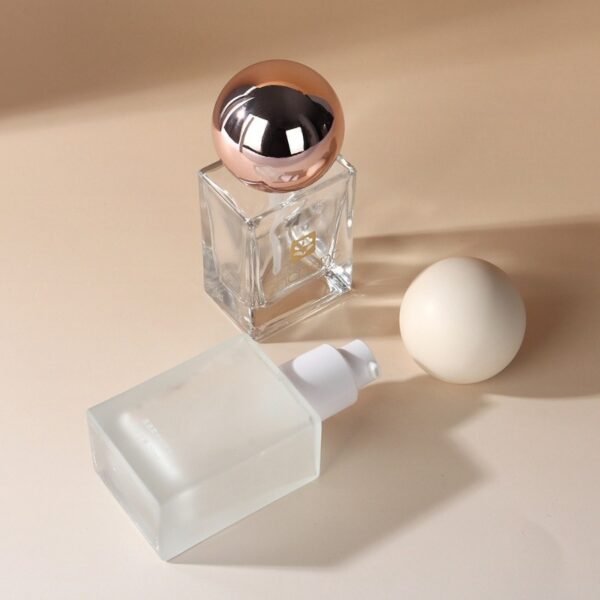 30ml square foundation bottle glass cosmetic packaging - Image 2