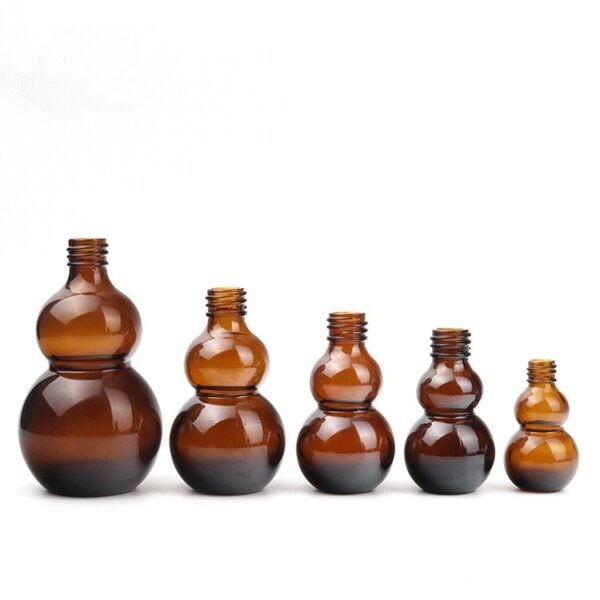 Wholesale Double Gourd Amber Essencial Oil Dropper Bottle - Image 3