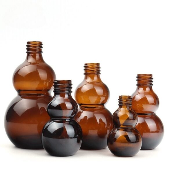 Wholesale Double Gourd Amber Essencial Oil Dropper Bottle - Image 4