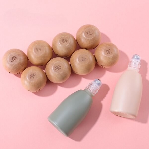 10ml Essential Oil Roller Bottles with Beech Wood Lid - Image 4