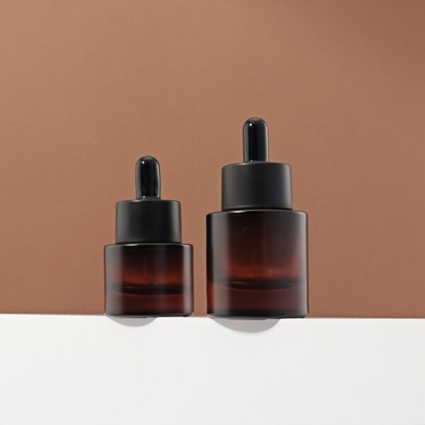 Custom Logo 30ml Frosted Amber Glass Dropper Bottle - Image 4