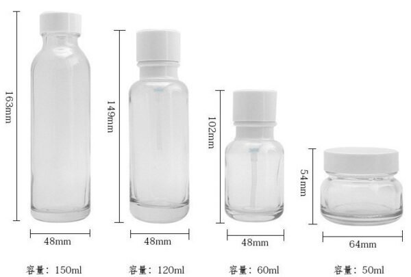custom skin care bottle 100ml pump 50g cream jar - Image 6
