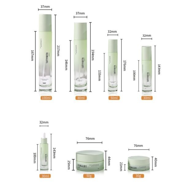 Customize Pump Lotion Glass Bottle Cylinder Cream Jar - Image 5