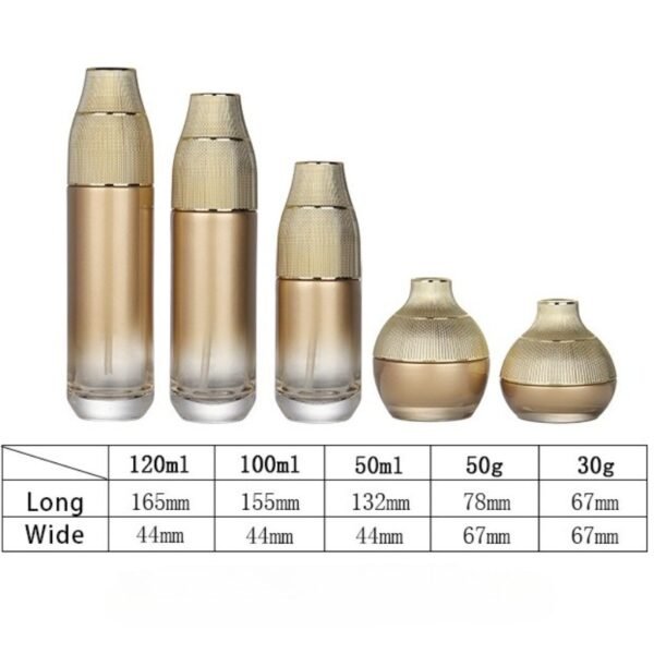 OEM Cosmetic Set Packaging 100ml Pump Bottle Glass Cream Jar - Image 6