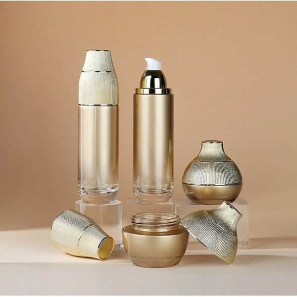 OEM Cosmetic Set Packaging 100ml Pump Bottle Glass Cream Jar