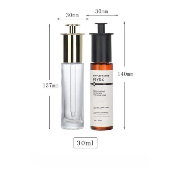 30ml 1oz Dropper Bottle Glass Press Dropper Serum Bottle - Image 6