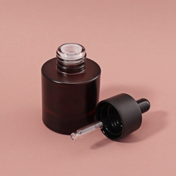 Custom Logo 30ml Frosted Amber Glass Dropper Bottle - Image 6