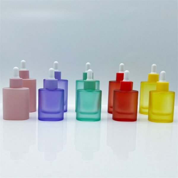 customize 30ml empty clear frosted serum glass dropper bottle - Image 2