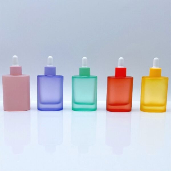 customize 30ml empty clear frosted serum glass dropper bottle
