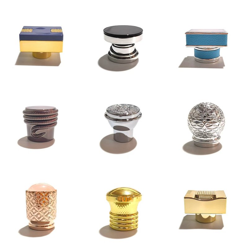 B2B perfume bottle caps collection: stopper, magnetic cap, overcap, screw cap for brands