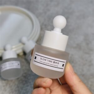 1 oz 30ml Frosted Matte White Dropper Glass Bottle