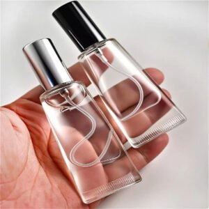 10ml clear tube shape glass perfume bottle with fine mist sprayer